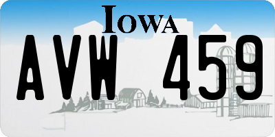 IA license plate AVW459