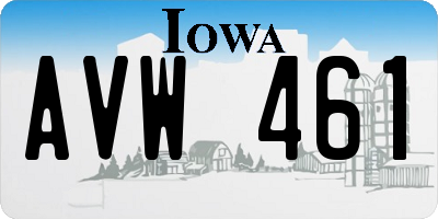 IA license plate AVW461