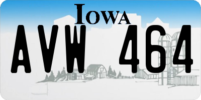 IA license plate AVW464