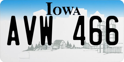 IA license plate AVW466