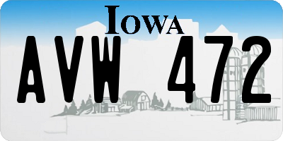 IA license plate AVW472
