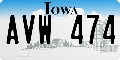 IA license plate AVW474