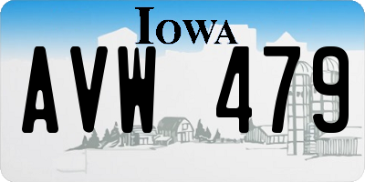 IA license plate AVW479