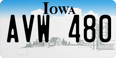IA license plate AVW480