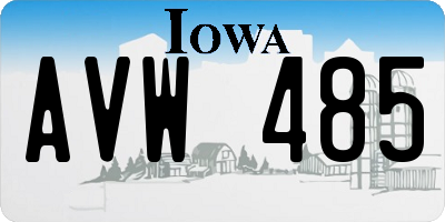 IA license plate AVW485