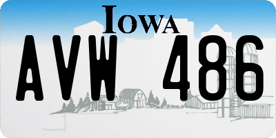 IA license plate AVW486