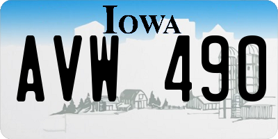 IA license plate AVW490