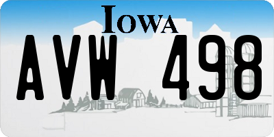 IA license plate AVW498