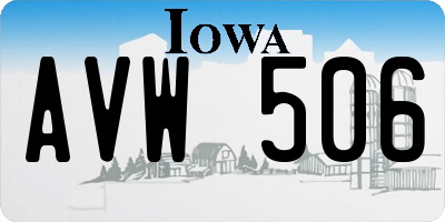 IA license plate AVW506