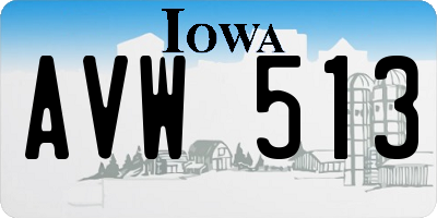 IA license plate AVW513