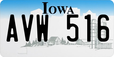 IA license plate AVW516