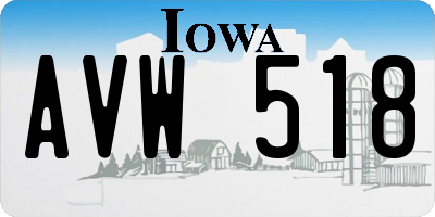 IA license plate AVW518