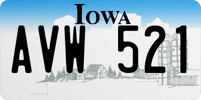 IA license plate AVW521