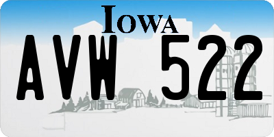 IA license plate AVW522