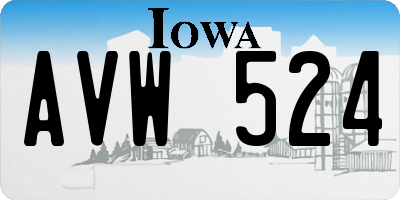 IA license plate AVW524