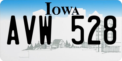 IA license plate AVW528
