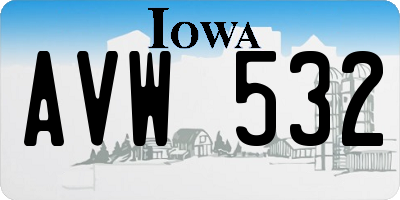 IA license plate AVW532