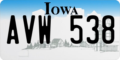 IA license plate AVW538