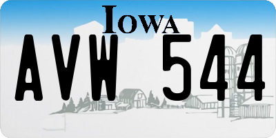 IA license plate AVW544
