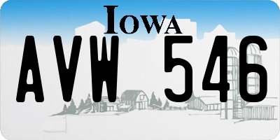 IA license plate AVW546