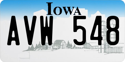 IA license plate AVW548