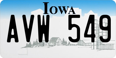 IA license plate AVW549