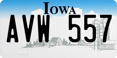 IA license plate AVW557