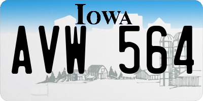 IA license plate AVW564