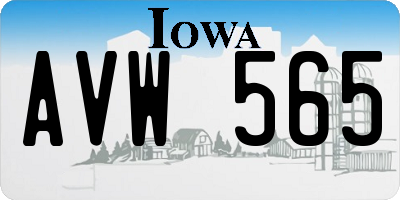 IA license plate AVW565