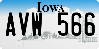 IA license plate AVW566