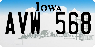 IA license plate AVW568