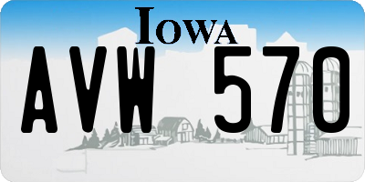 IA license plate AVW570