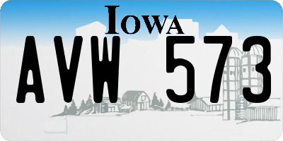 IA license plate AVW573