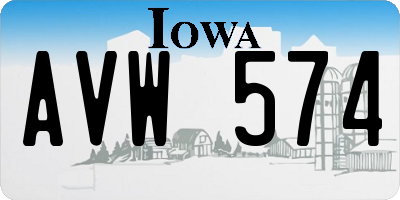 IA license plate AVW574