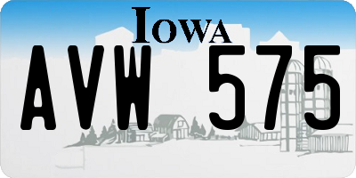 IA license plate AVW575