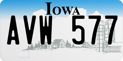 IA license plate AVW577