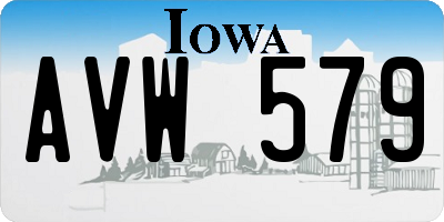 IA license plate AVW579