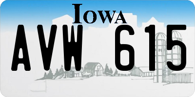 IA license plate AVW615