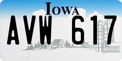 IA license plate AVW617