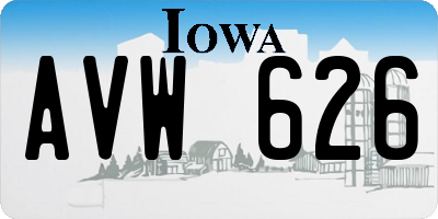 IA license plate AVW626