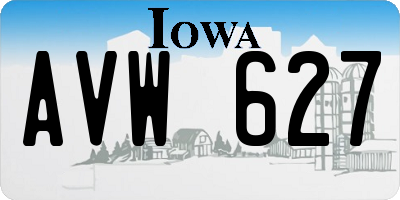 IA license plate AVW627