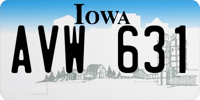 IA license plate AVW631