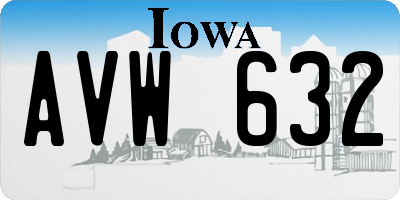 IA license plate AVW632