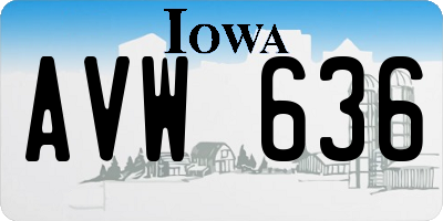 IA license plate AVW636