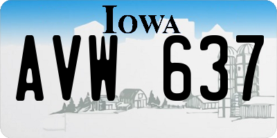 IA license plate AVW637