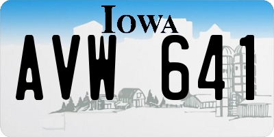 IA license plate AVW641