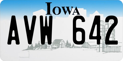 IA license plate AVW642