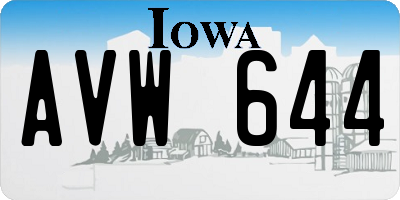 IA license plate AVW644