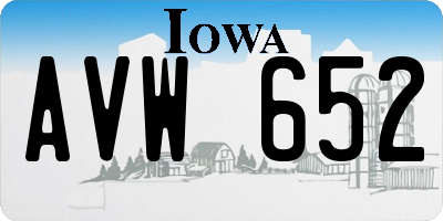 IA license plate AVW652