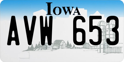 IA license plate AVW653
